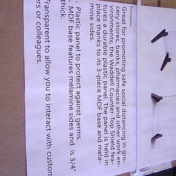 Partition with base - Picture 3 of 4